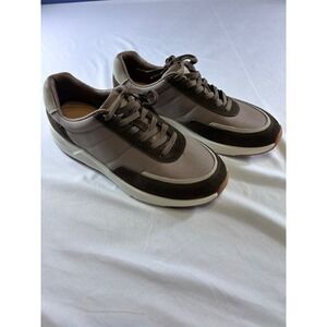 Peter Millar Apollo Sneaker Mens 10 Brown Tan Leather Suede MF25EF31 Low Top